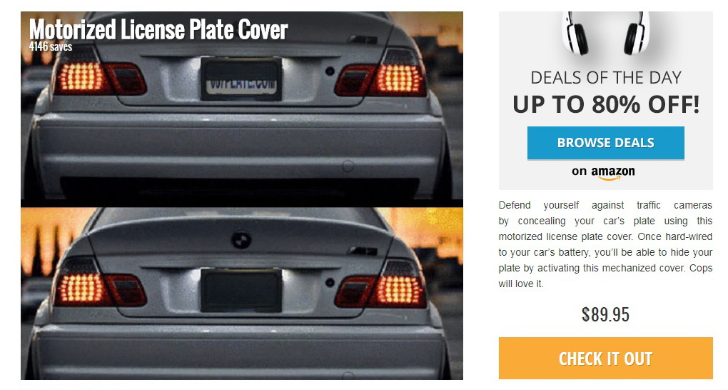 Motorized License Plate Cover