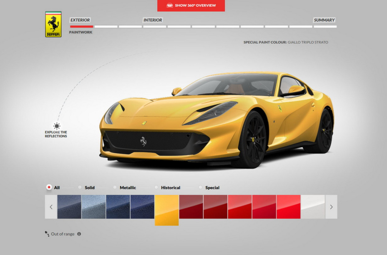 Ferrari 812 Superfast Configurator
