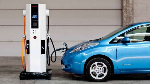 Nissan Leaf charging