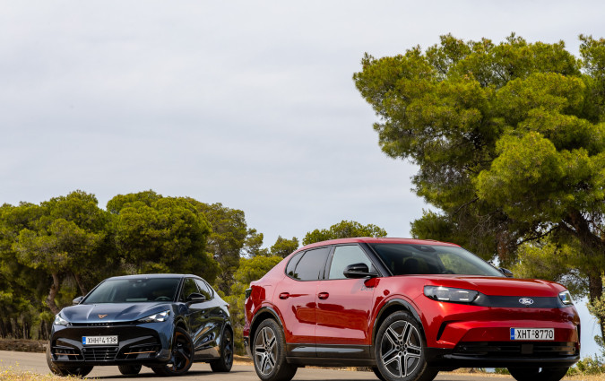 CUPRA Tavascan και Ford Capri ανήκουν σε μια σπάνια κάστα. Αυτή των πιο fun-to-drive ηλεκτρικών SUV της ελληνικής αγοράς Test drive: CUPRA Tavascan VZ vs Ford Capri RWD ER/Photo © DRIVE Media Group/Thanasis Koutsogiannis