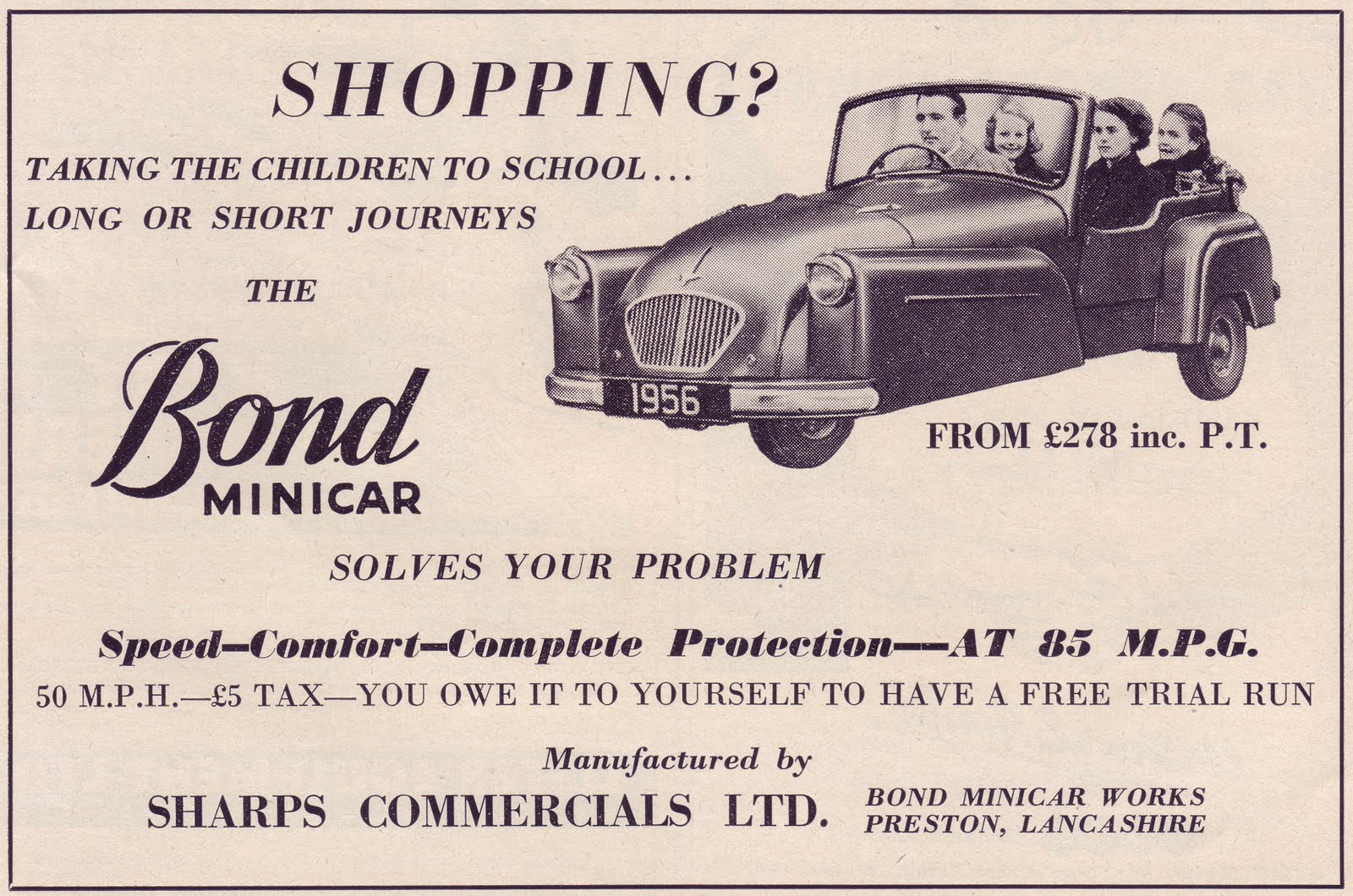 Bond Minicar 1948-1966 adv