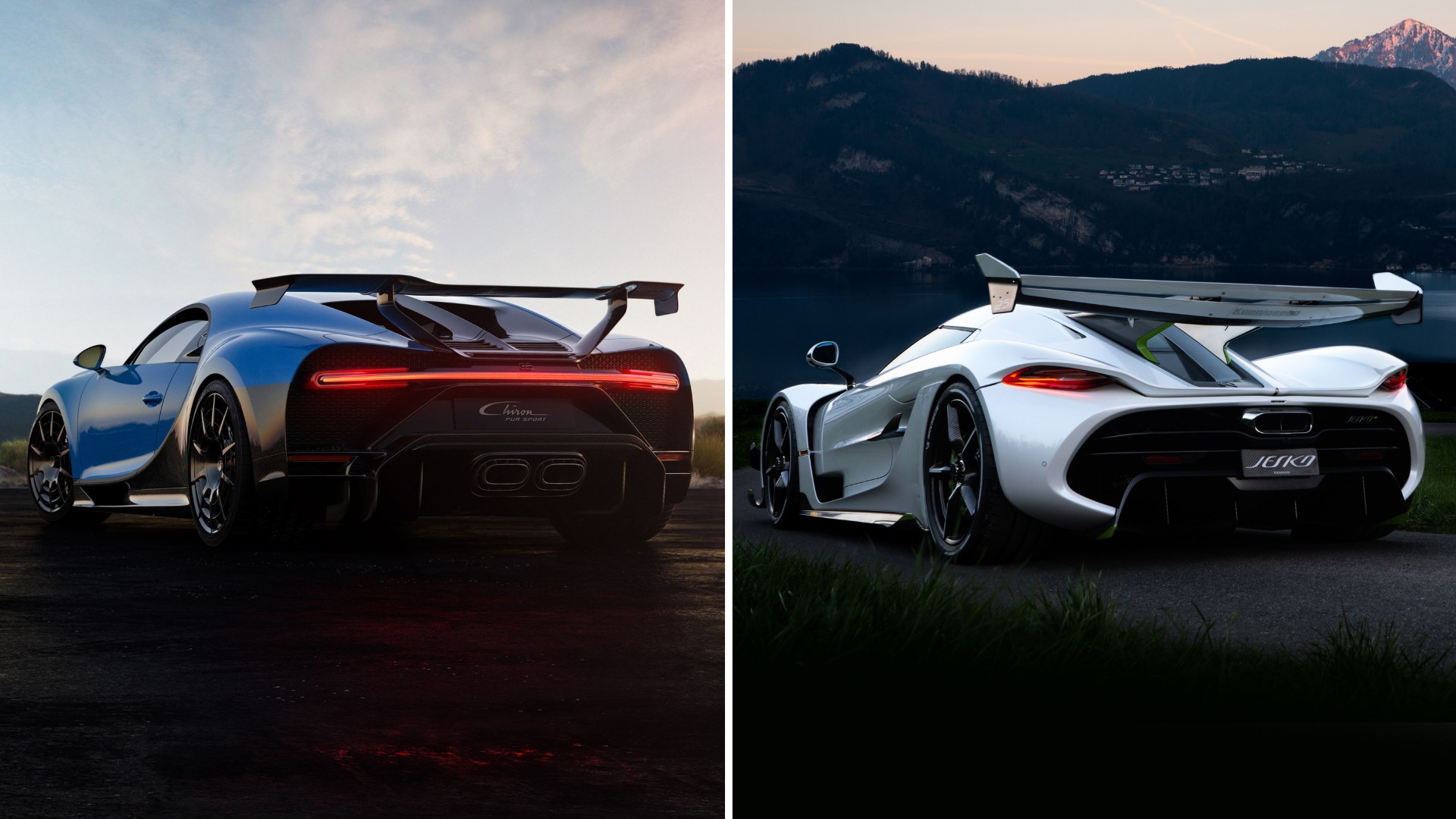 Bugatti Chiron Pur Sport VS Koenigsegg Jesko