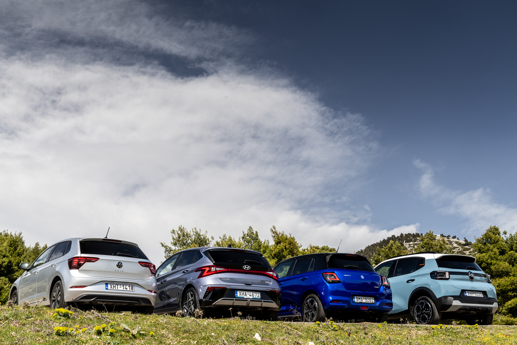 CITROEN C3 vs SUZUKI SWIFT vs HYUNDAI I20 vs VW POLO