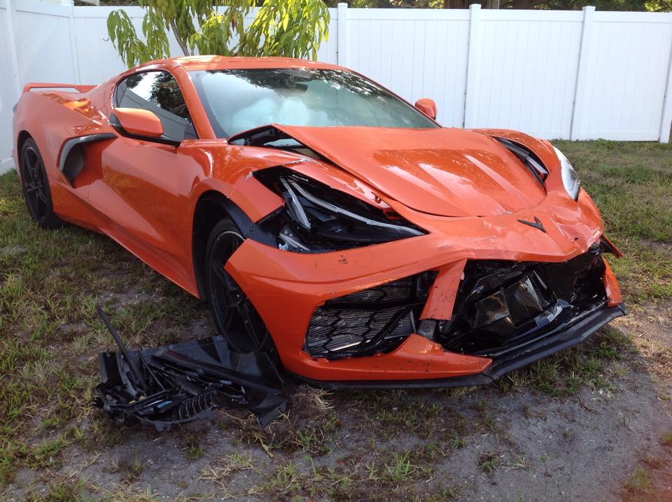 Chevrolet C8 Corvette Crash