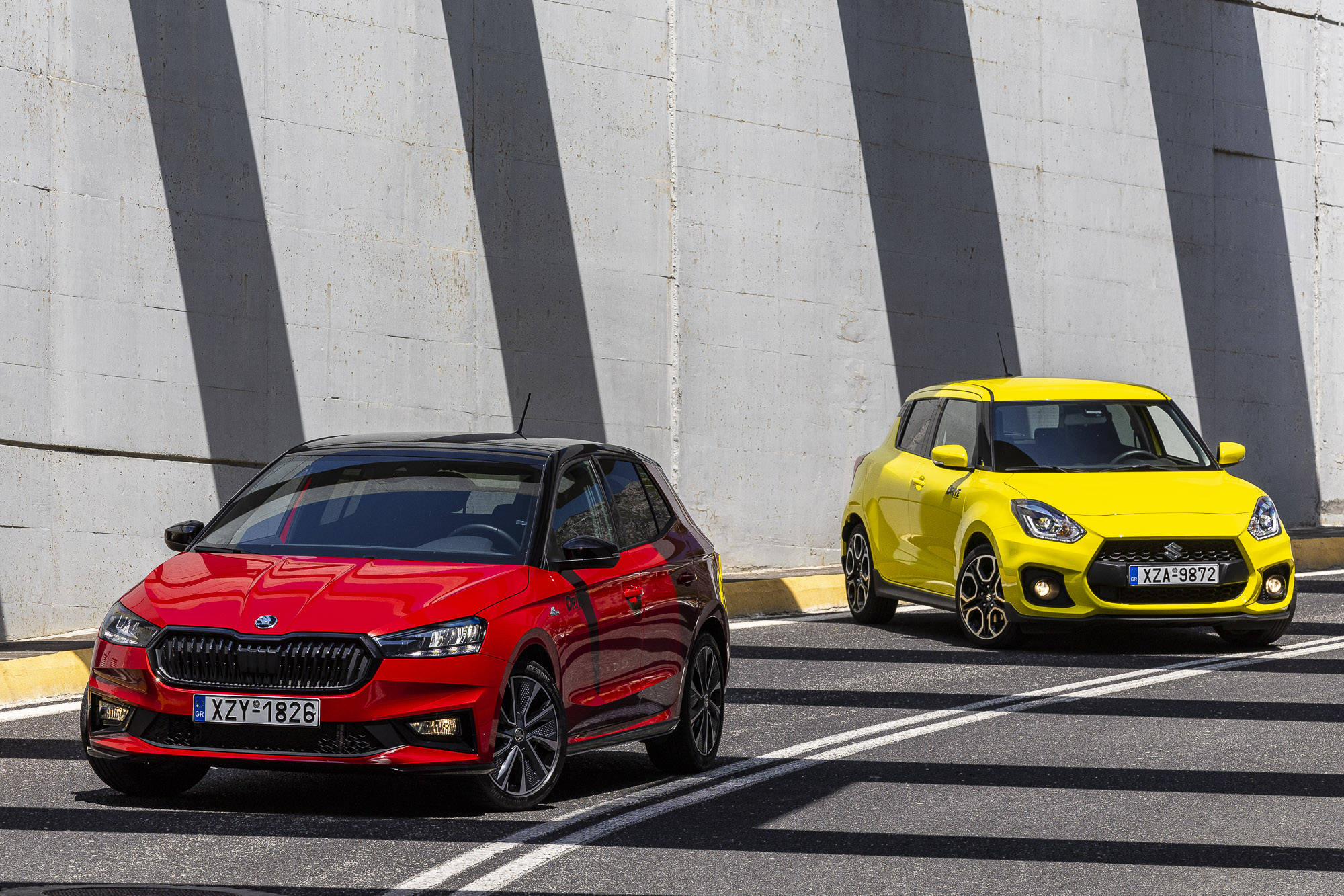 Škoda Fabia 1.5 TSI Monte Carlo vs Suzuki Swift Sport