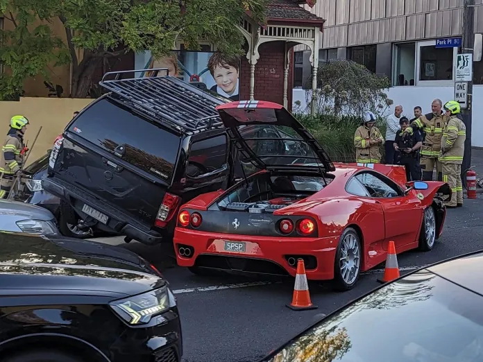 Ferrari crash