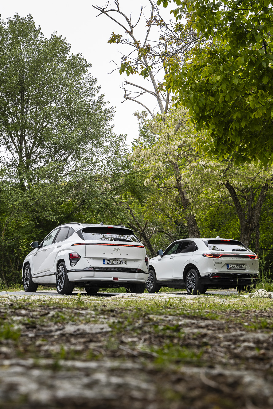 B-SUV, Honda e:Ny1 vs Hyundai Kona Electric 65 kWh / DRIVE Media Group/Θανάσης Κουτσογιάννης