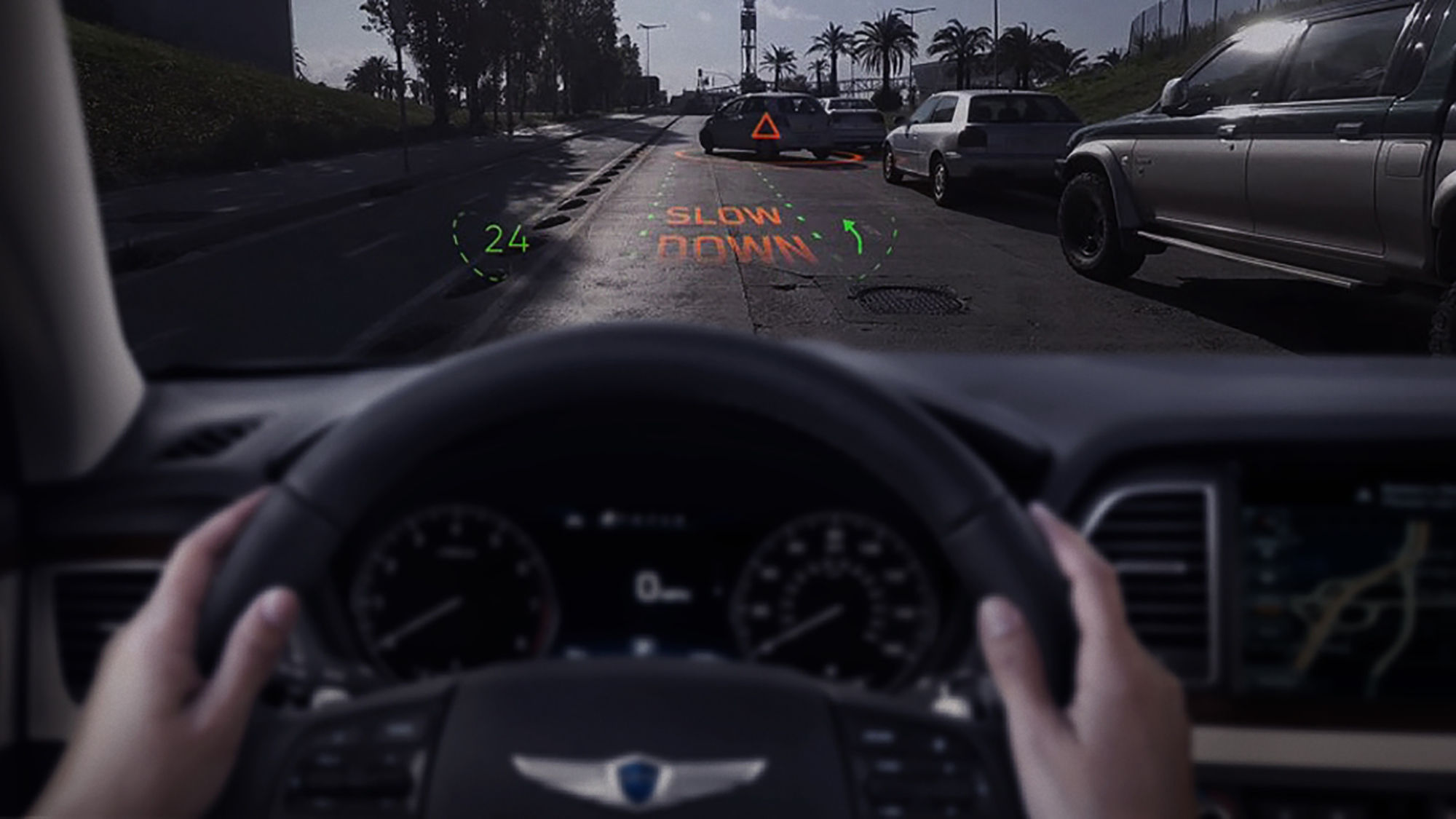Hyundai Νέο ολογραφικό headup display Drive