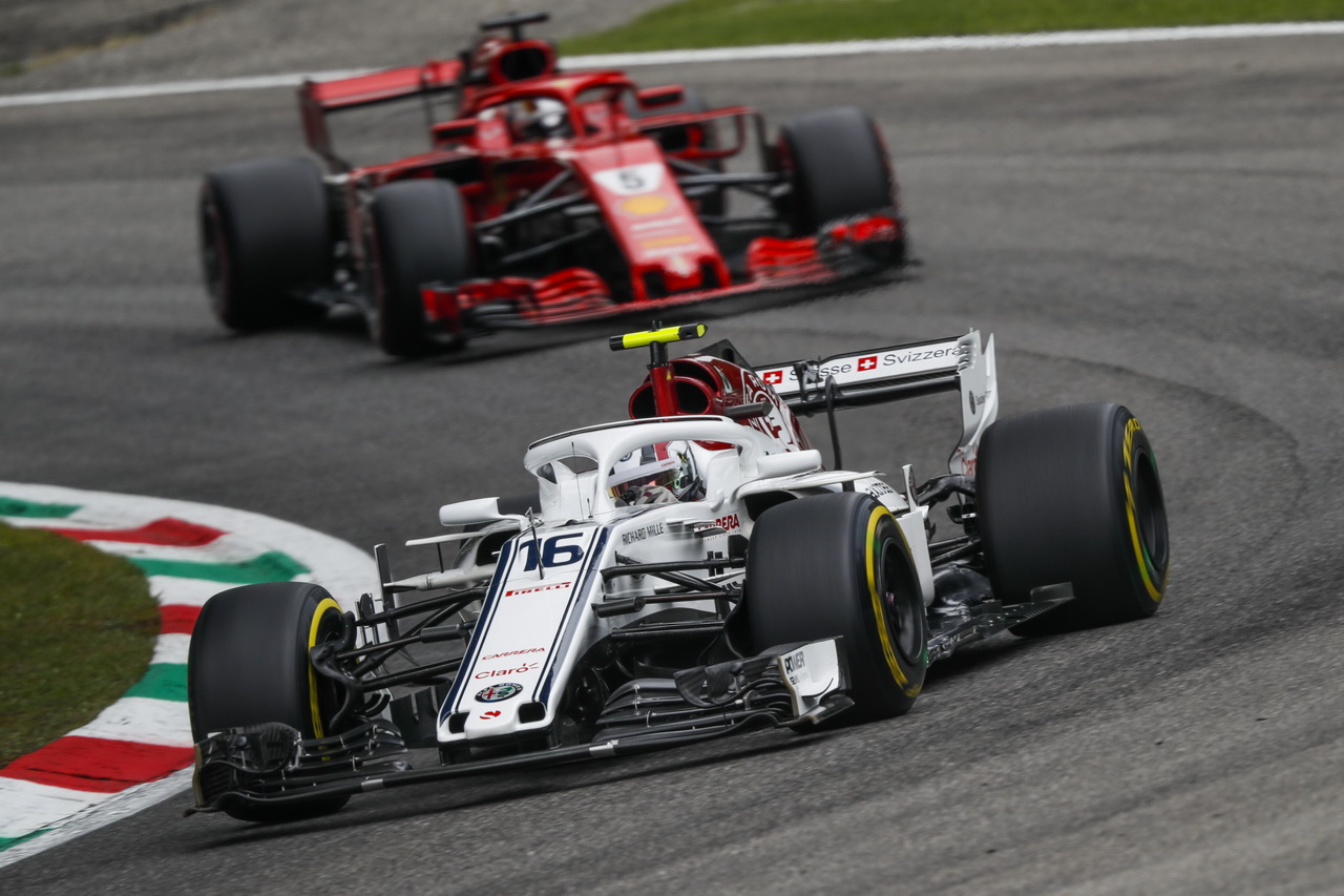 Leclerc με Vettel Monza 2018