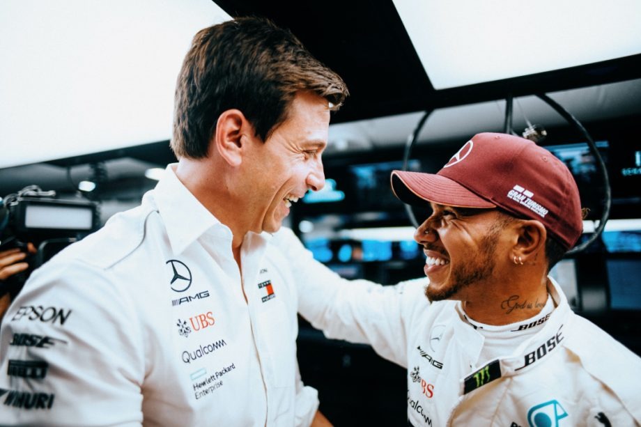 Lewis Hamilton and Toto Wolf