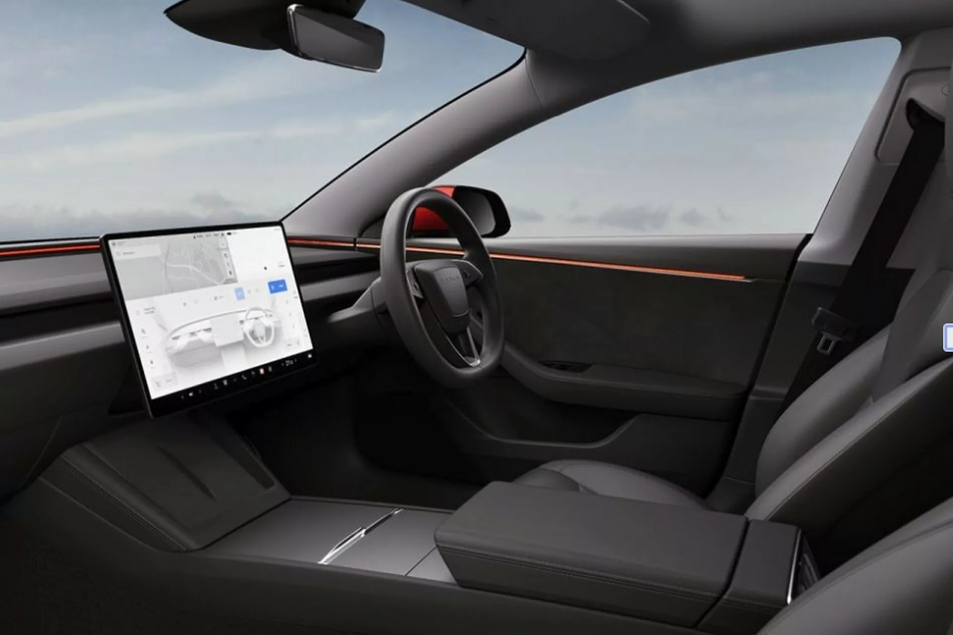 New Tesla Model 3 interior