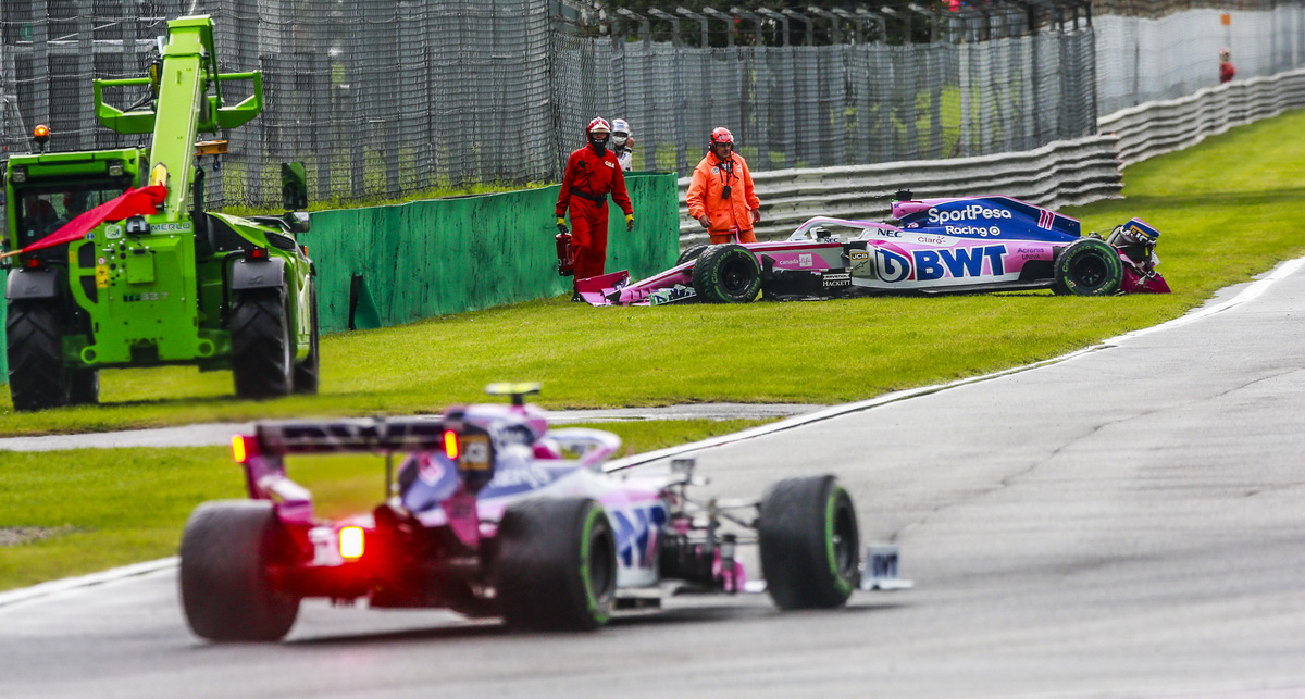 Perez crash Monza FP1