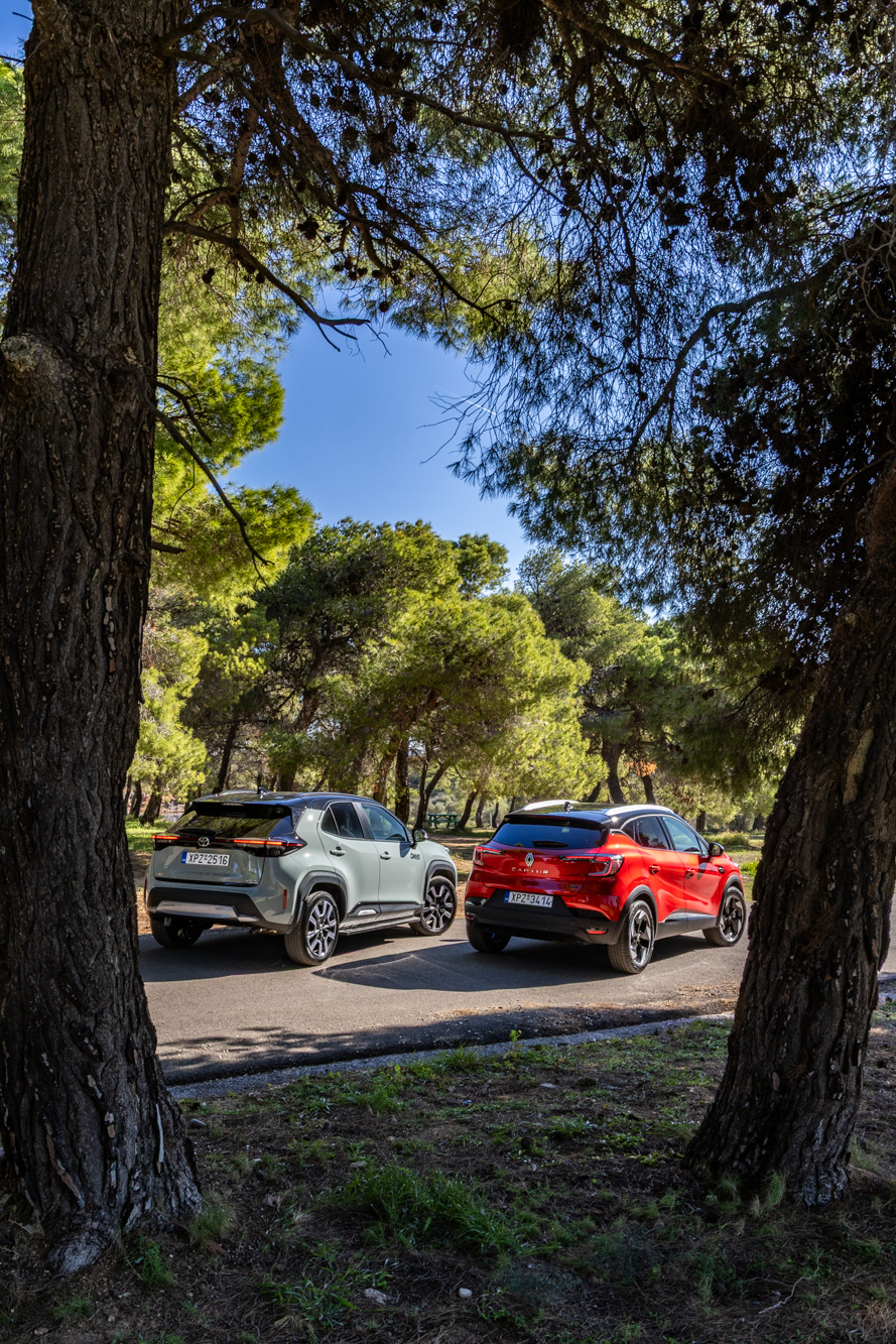 Test drive: Renault Captur full hybrid E-Tech vs Toyota Yaris Hybrid 130, Photo © DRIVE Media Group/Thanasis Koutsogiannis