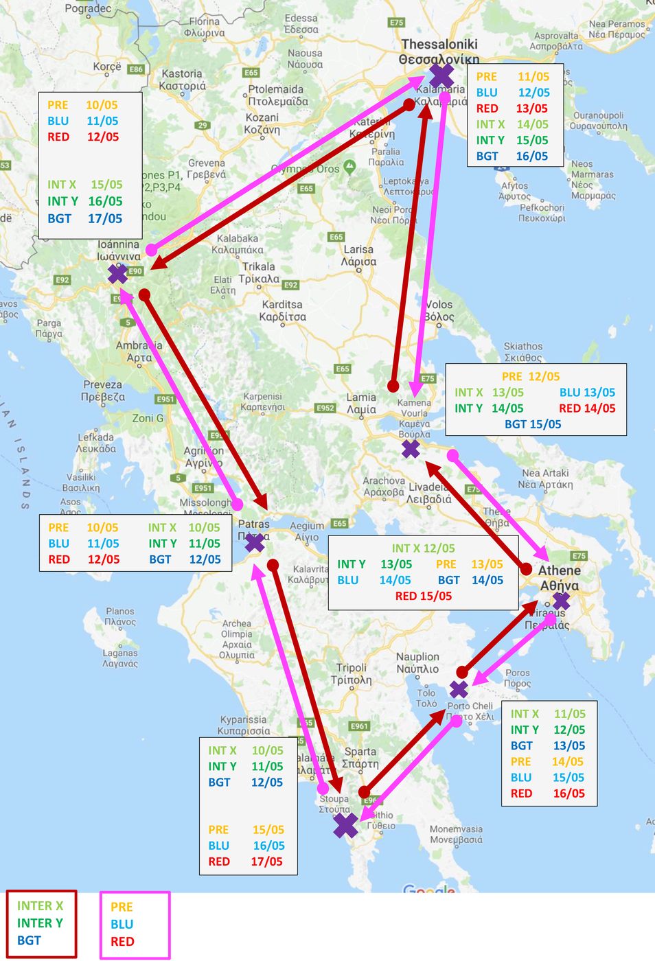 Tour Amical 2019 route