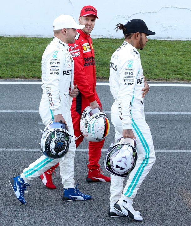 Vettel 2020 with Hamilton and Bottas
