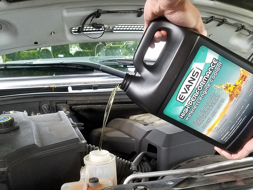 Evans car engine coolant