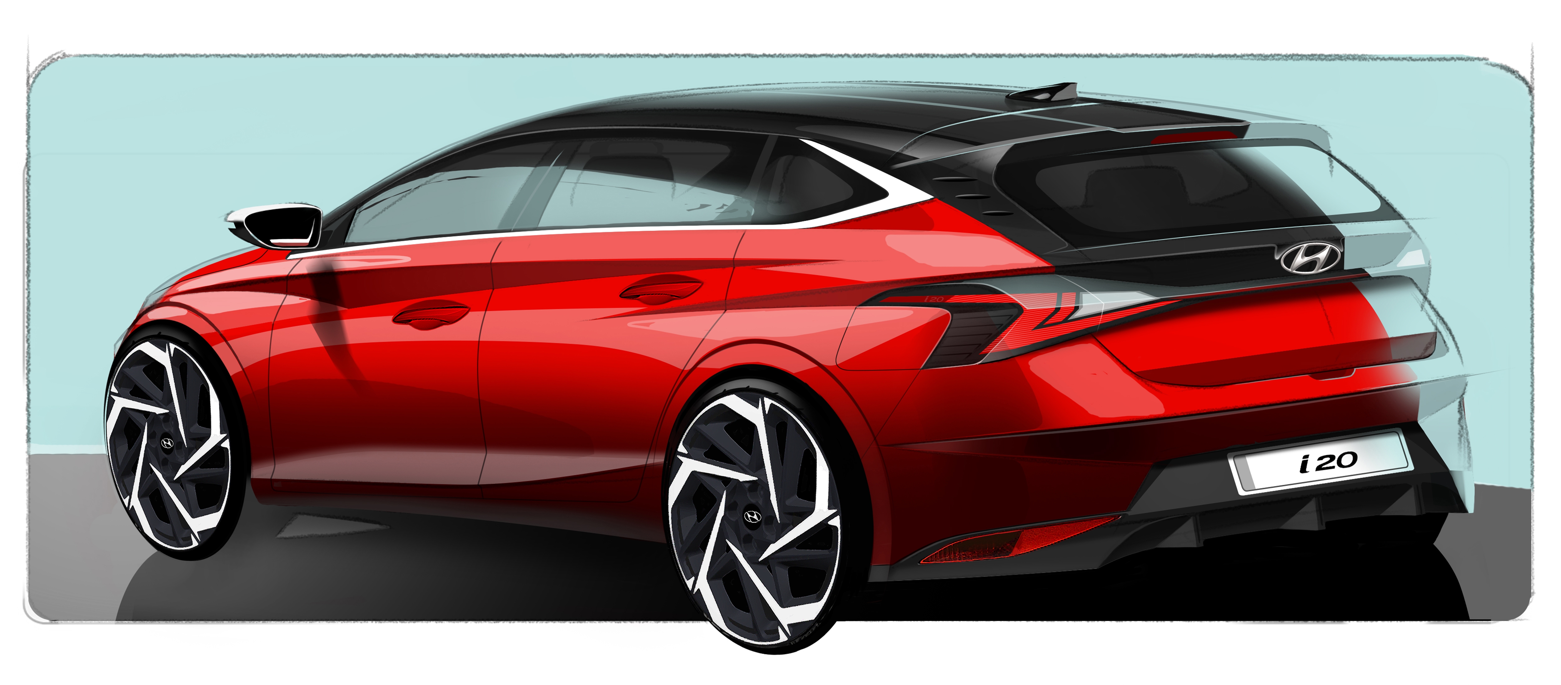 Hyundai i20 2020 official sketch