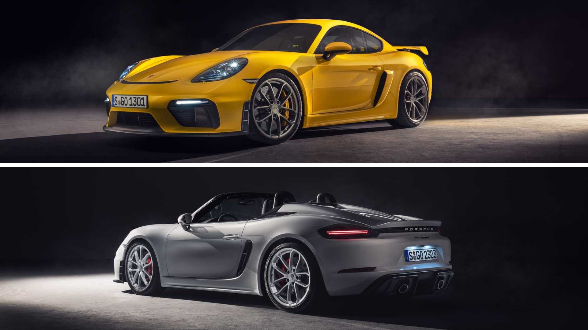 Porsche 718 Cayman GT4 and 718 Spyder