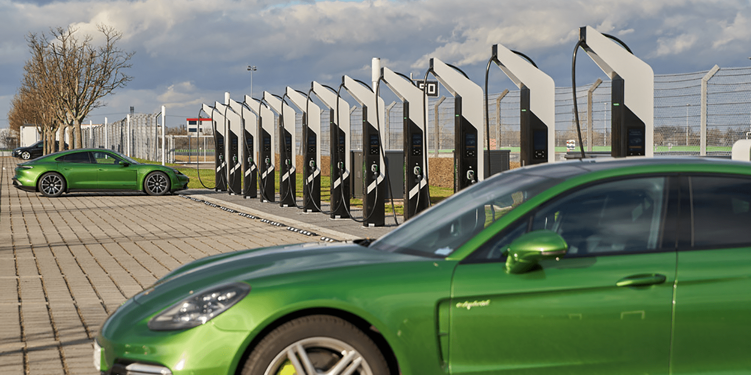 Porsche Leipzig 350 kW EV charging station