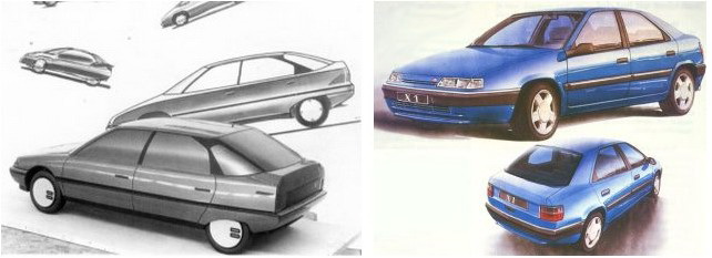 Citroën Xantia 1993-2002, από απόγονος πρόγονος