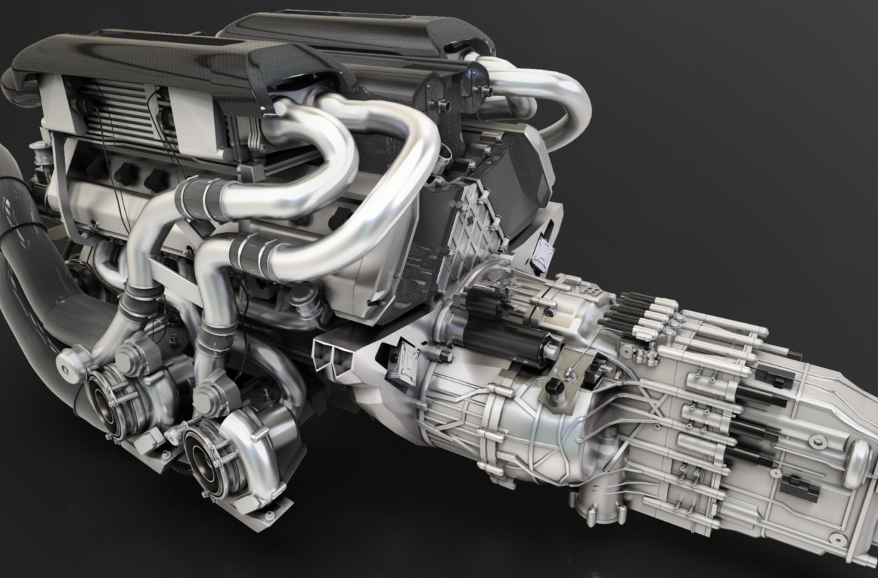 Bugatti Chiron W16 engine