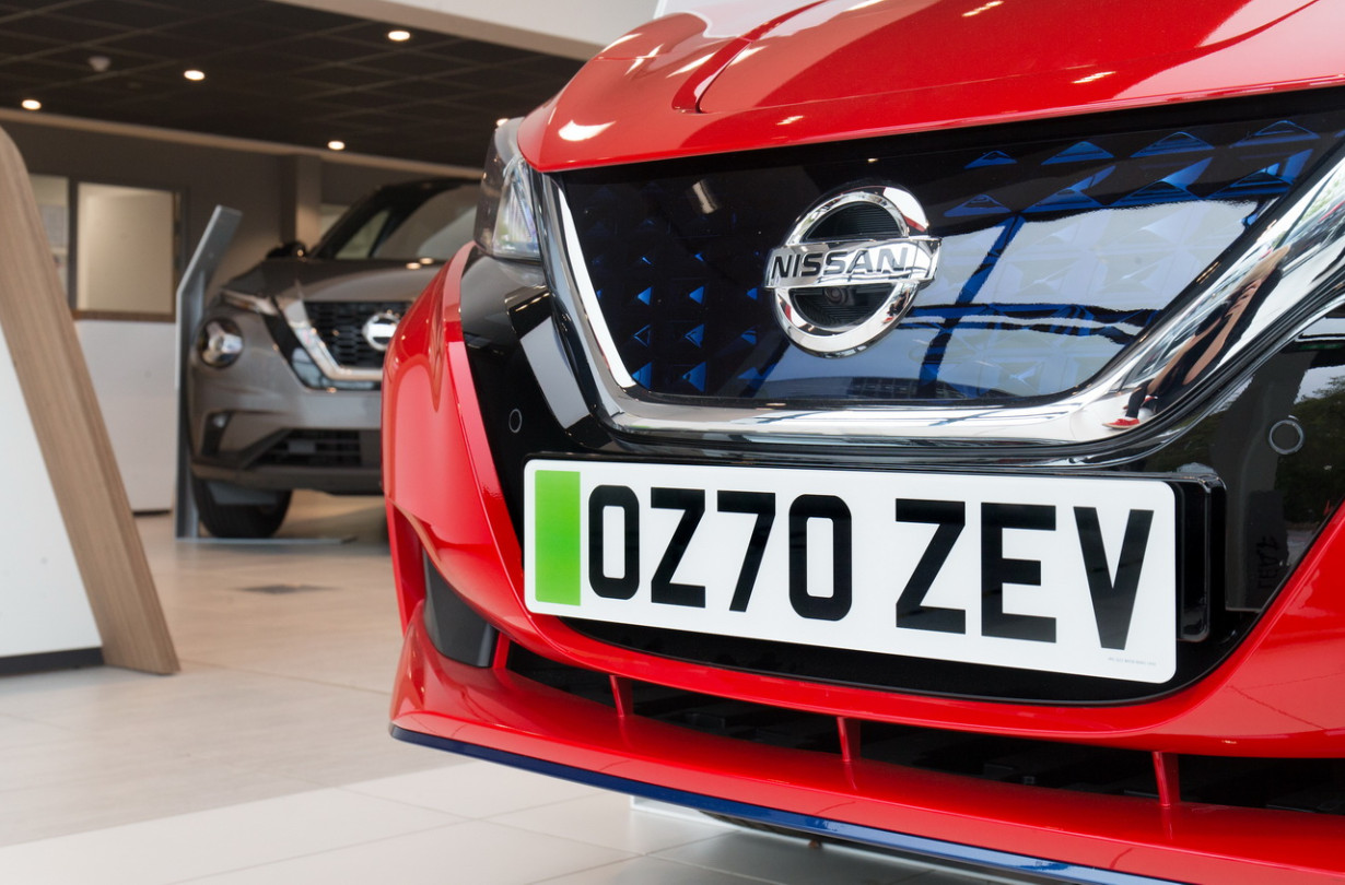 UK green car number plates