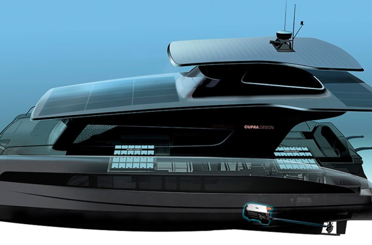 Solar electric Silent 55 yacht designed by Cupra