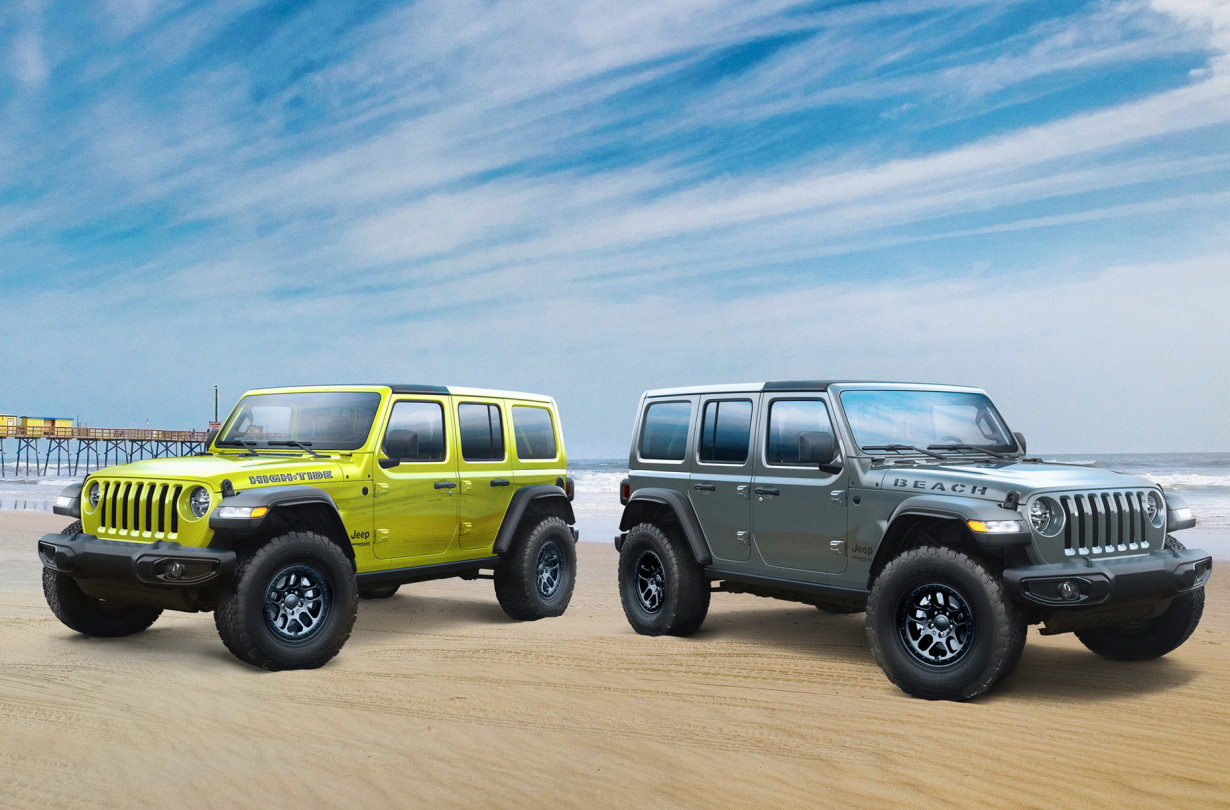 Τα Jeep Wrangler High Tide και Jeep Wrangler Jeep Beach αποτελούν τις πιο πρόσφατες προσθήκες στην γκάμα του μοντέλου Τα Jeep Wrangler High Tide και Jeep Wrangler Jeep Beach αποτελούν τις πιο πρόσφατες προσθήκες στην γκάμα του μοντέλου