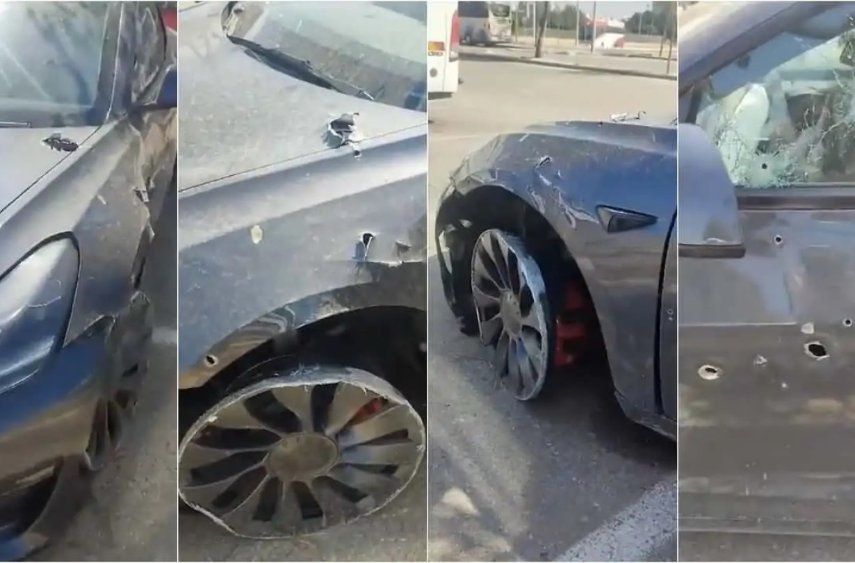 Tesla Model 3 σώζει τη ζωή του οδηγού του μετά από σοκαριστική επίθεση της Χαμάς. Tesla Model 3 Performance