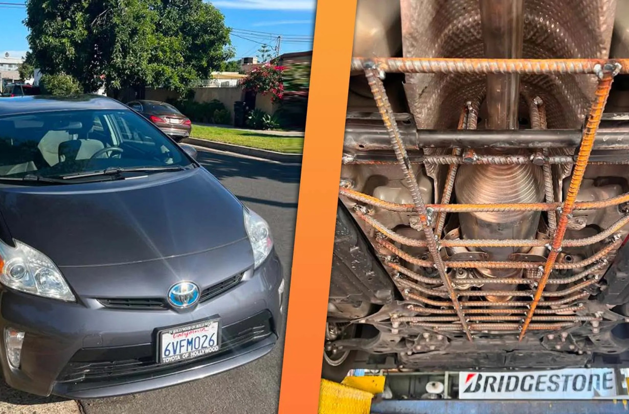 Αγανακτισμένος ιδιοκτήτης Prius γεμίζει το αυτοκίνητό του σιδεριές και δεν ανησυχεί πια για τον καταλύτη του. Toyota Prius καταλύτης