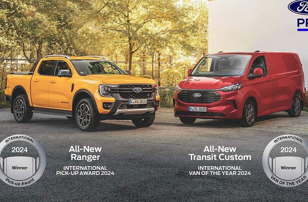 Τα Ford Ranger και Transit Custom σάρωσαν τα βραβεία των επαγγελματικών οχημάτων Ford Ranger and Transit Custom