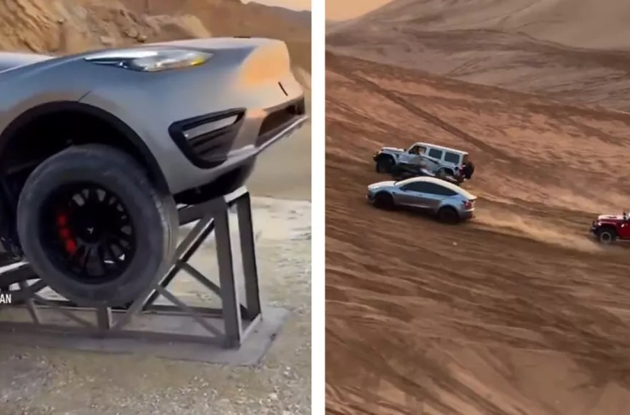 Τι να επιλέξεις για τους αμμόλοφους; Jeep Wrangler ή Tesla Model Y; Η απάντηση θα σε εκπλήξει. Tesla Model Y