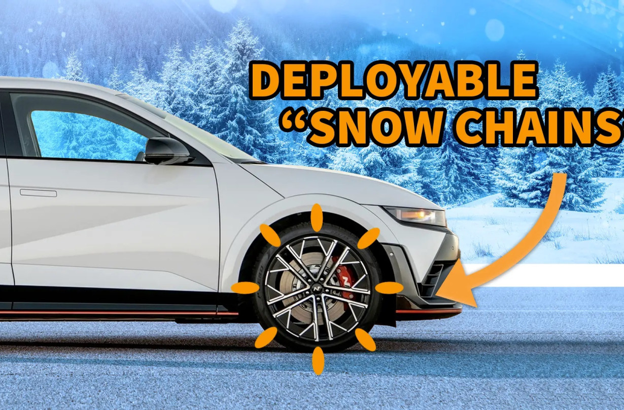 Ξεχάστε τις κλασικές αλυσίδες χιονιού. Η Hyundai ετοιμάζει ενσωματωμένες που θα βρίσκονται συνέχεια μέσα στη ζάντα. αλυσίδες χιονιού