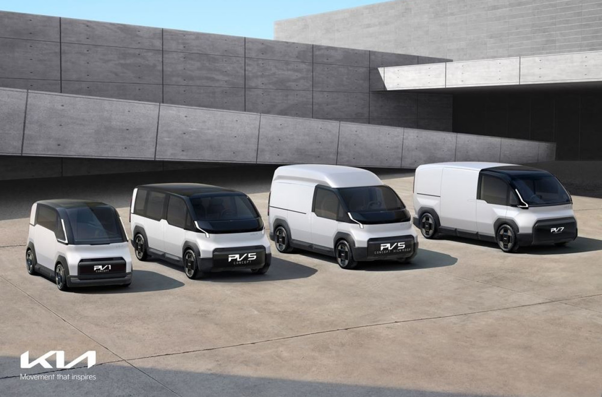 Το Kia PV5 θα κάνει πρεμιέρα το 2025, για να ακολουθήσει δύο χρόνια αργότερα η ναυαρχίδα της γκάμας, που ακούει στο όνομα PV7 Kia PVB