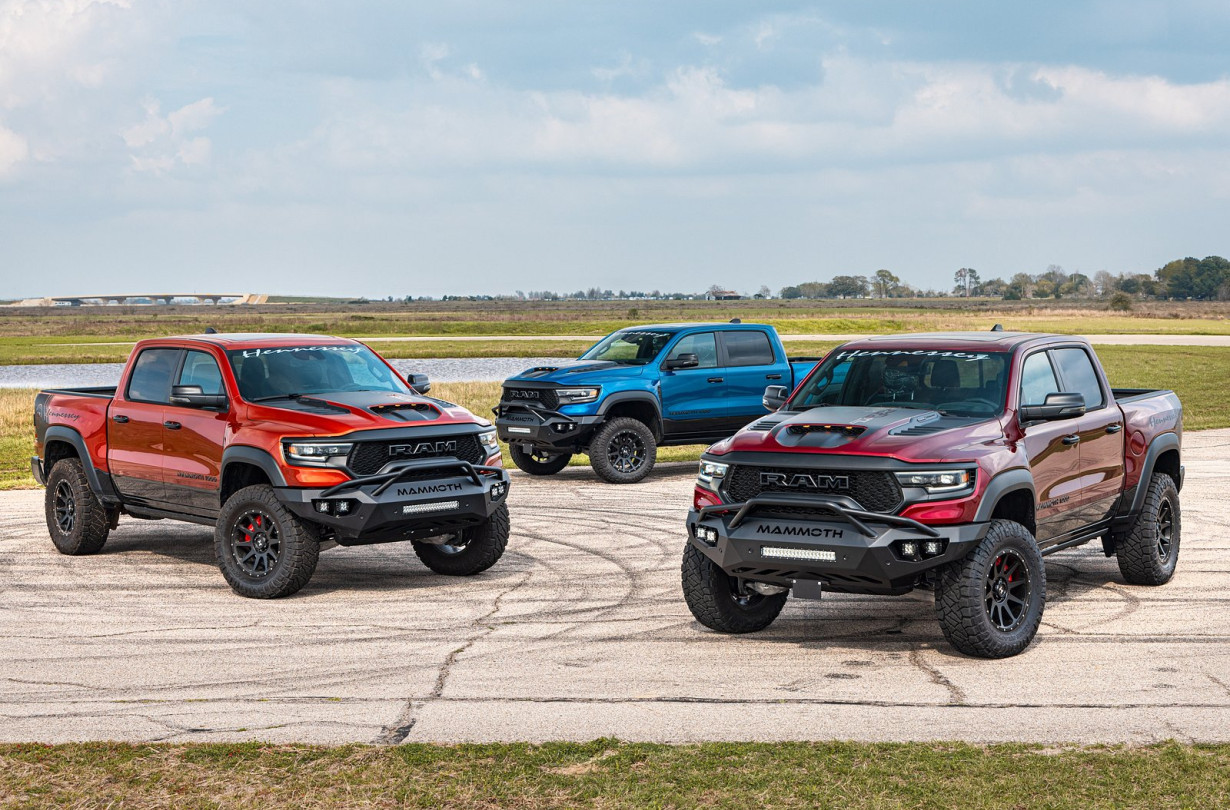 Πελώριο αμερικανικό pick-up που ρίχνει σε Ferrari στην επιτάχυνση; Ναι, αν μιλάμε για το συλλεκτικό Ram TRX Mammoth 1000 Last Stand της Hennessey. Ram TRX