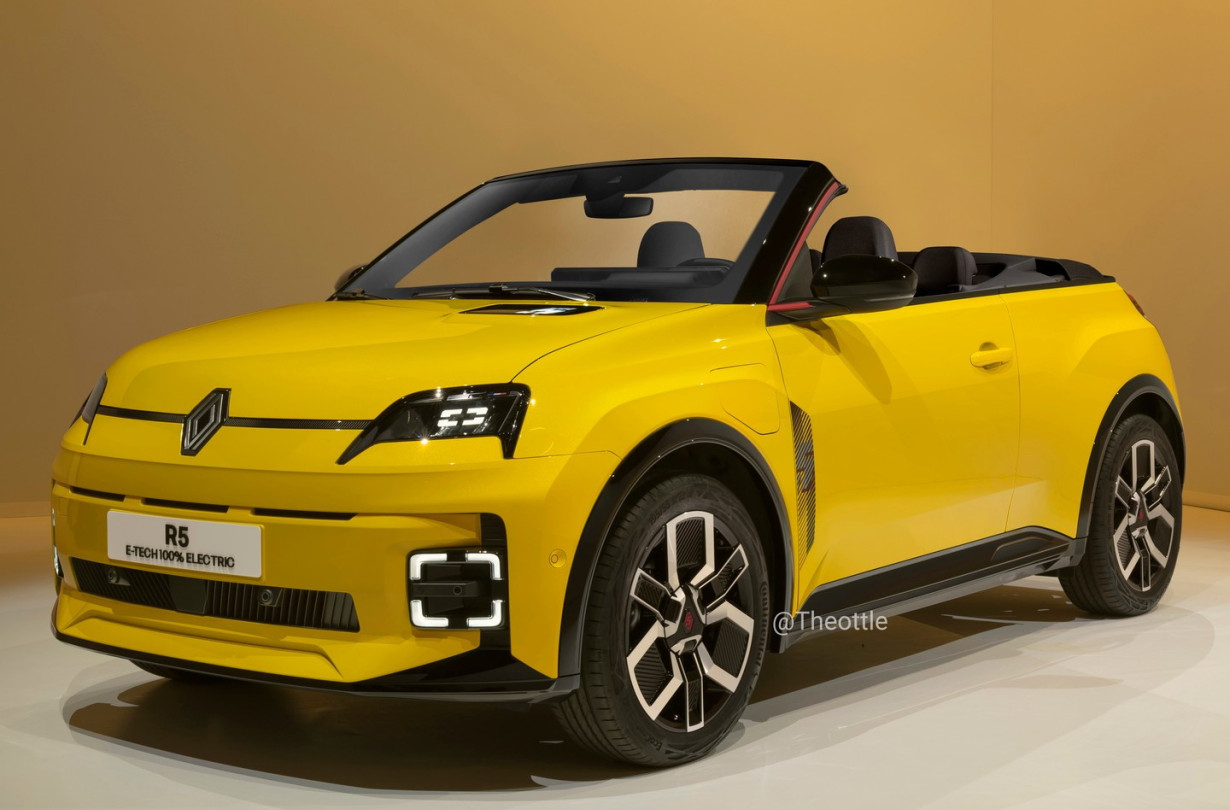 Και γιατί να μην περιδιαβαίνεις στην εξοχή, χωρίς οροφή και με την ησυχία που θα σου προσέφερε ένα ηλεκτρικό κάμπριο, όπως το Renault 5 Ε-Tech Cabriolet; Renault 5 Ε-Tech Cabriolet by Theottle