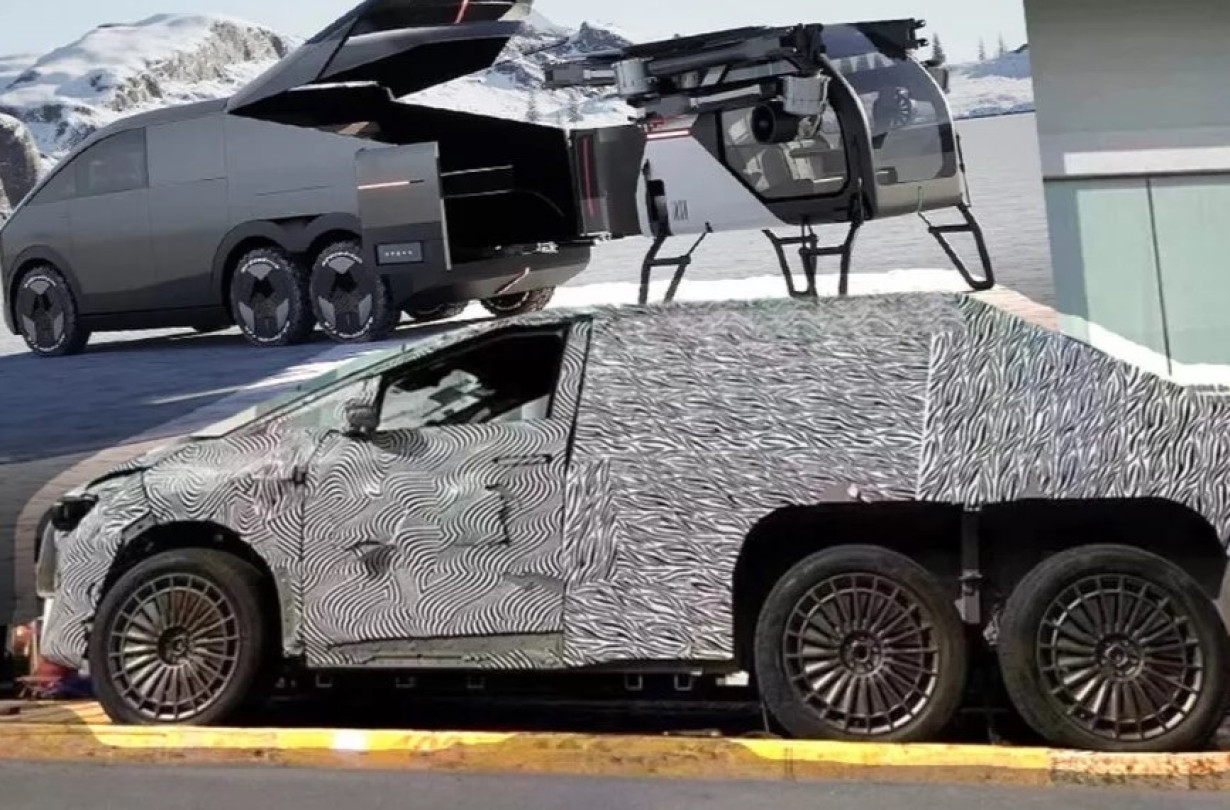 Ποιο Tesla Cybertruck τώρα; Το 6τροχο κατασκεύασμα της Xpeng AeroHT υπόσχεται ένα eVTOL στην καρότσα του. Xpeng AeroHT