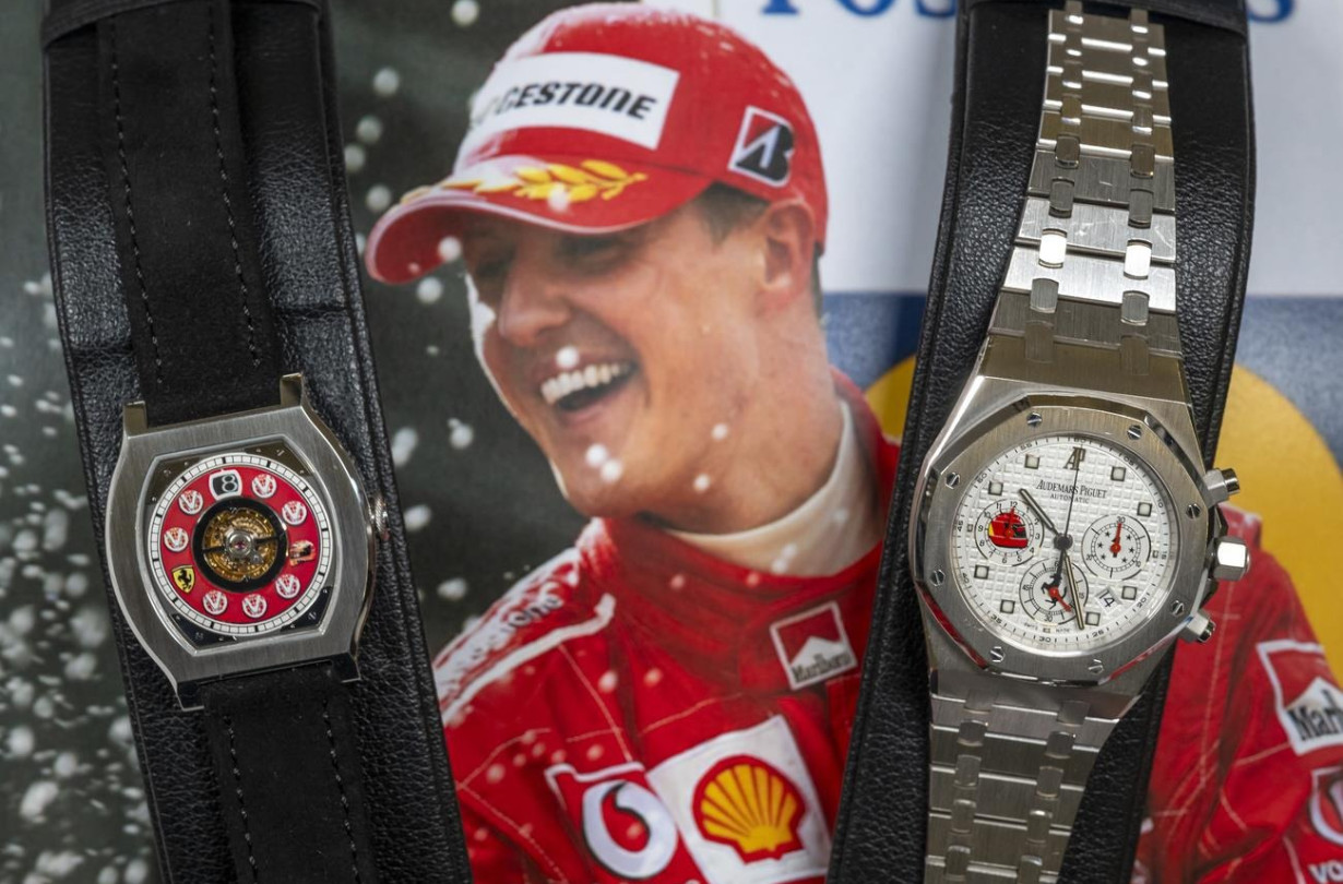 Τα οχτώ ρολόγια της συλλογής του Michael Schumacher πουλήθηκαν στη Γενεύη, για ένα ποσό κοντά στα €4 εκατομμύρια Michael Schumacher Watches