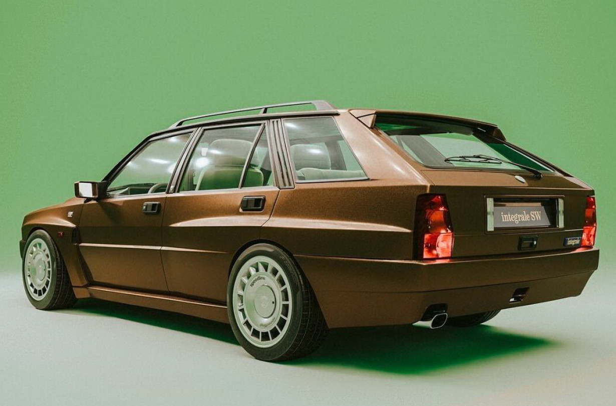 Η απόδοση του Davide Virdiss για τη στέισον Lancia Delta HF Integrale είναι αποστομωτικά ρεαλιστική. Lancia Delta HF Integrale SW διά χειρός Davide Virdiss