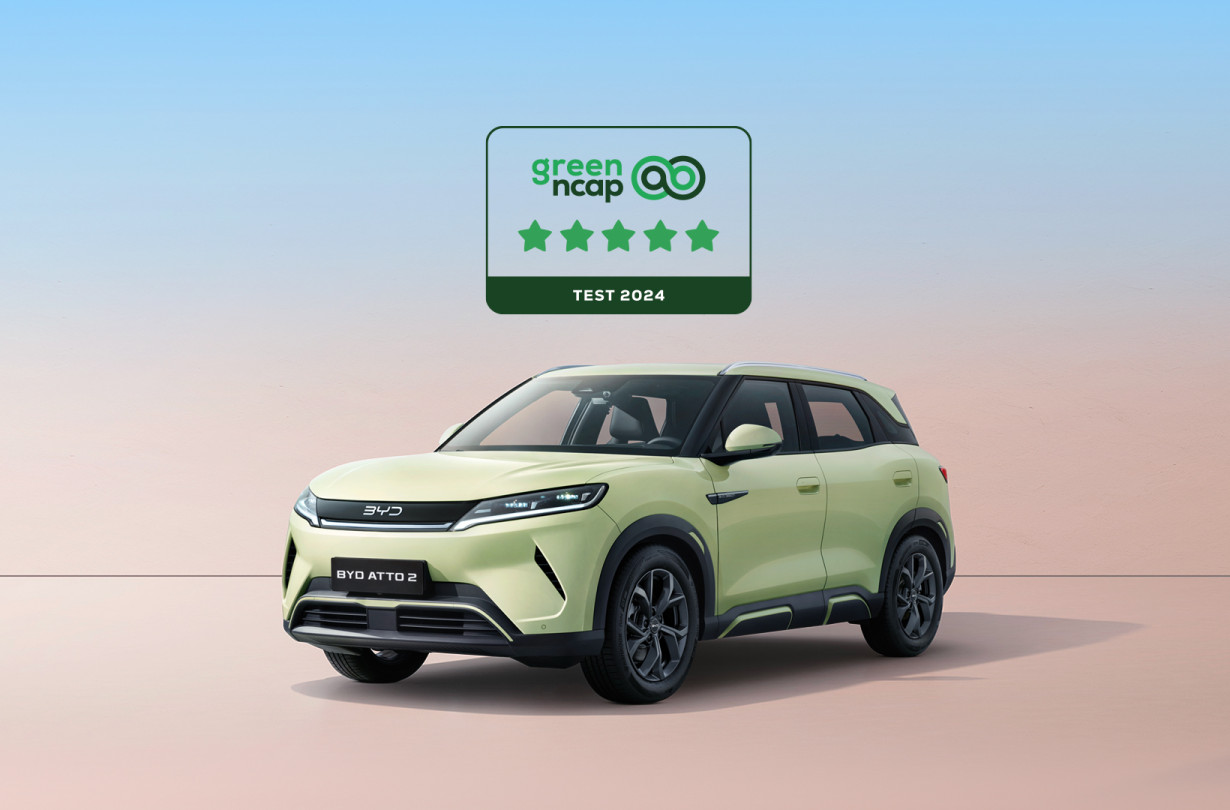 To BYD Atto 2 έλαβε συνολική βαθμολογία 96% στις δοκιμές του ανεξάρτητου οργανισμού Green NCAP BYD Atto 2