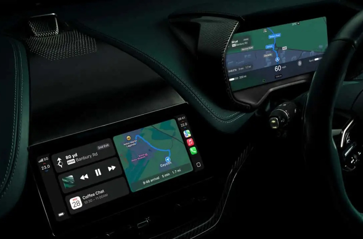 Το Apple Car Play Ultra αποτελεί μέρος του στάνταρ εξοπλισμού στις Aston Martin DBX, Vantage, DB12 και Vanquish Apple CarPlay Ultra - Aston Martin
