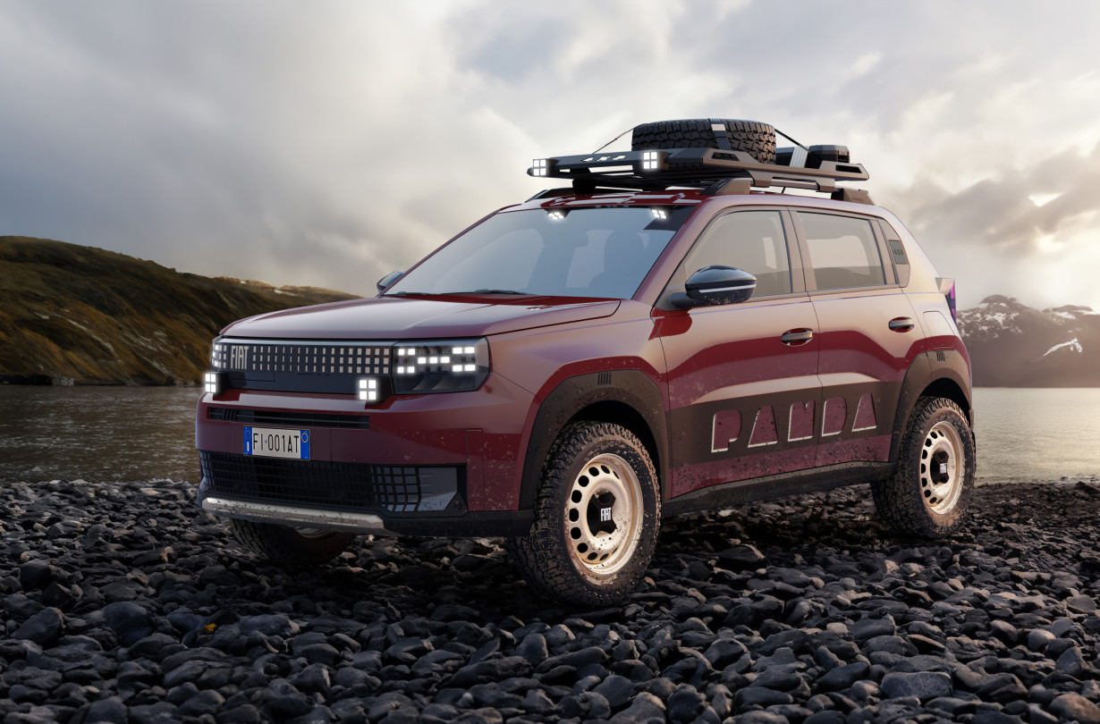 To FΙΑΤ Grande Panda 4x4 διαθέτει κινητήρα εσωτερικής καύσης και δύο ηλεκτροκινητήρες στους πίσω άξονες που του δίνουν τετρακίνηση FΙΑΤ Grande Panda 4x4