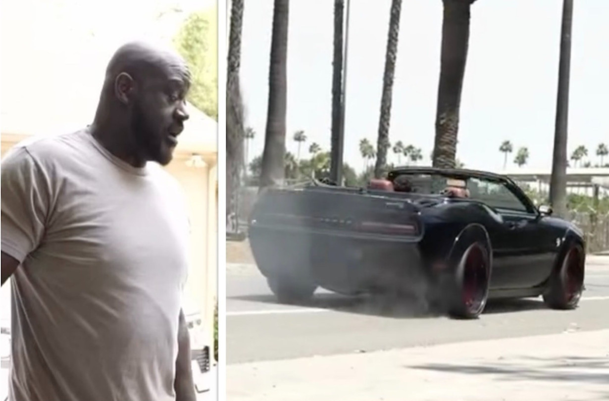 Υπάρχουν ξεσκέπαστα Dodge Challenger; Όχι; Για ρώτα τον Shaquille O'Neal. Shaquille O'Neal