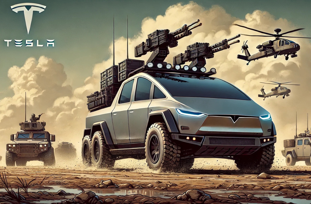 Το Tesla Cybertruck αντί για πρωταγωνιστής του πεδίου της μάχης, φαίνεται ότι θα καταλήξει στόχος για πυραύλους. Tesla Cybertruck