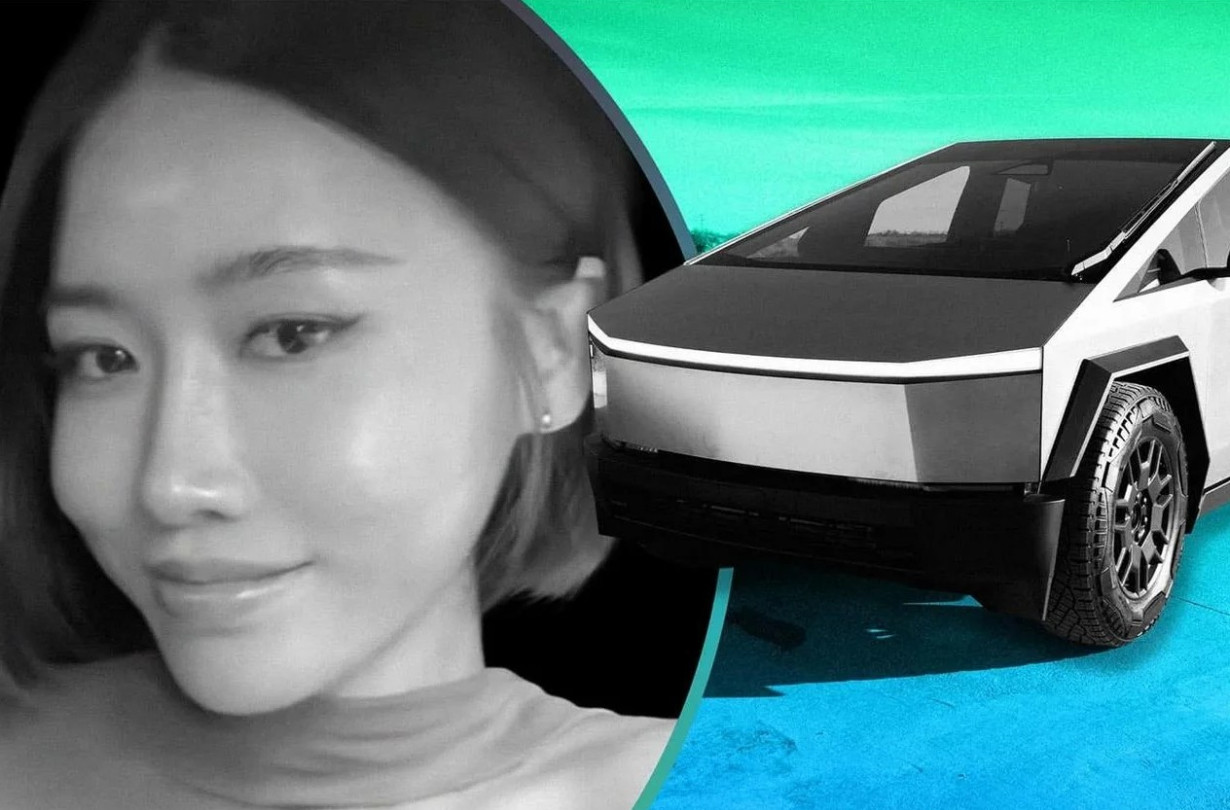 Το εγχείρημα ανέλαβε η influencer Minju Jo. Δήλωσε ότι έχει συνηθίσει να τραβάει τα βλέμματα, αλλά αυτή τη φορά δεν είχαν μείνει με το στόμα ανοιχτό για τη δική της εμφάνιση. Tesla Cybertruck