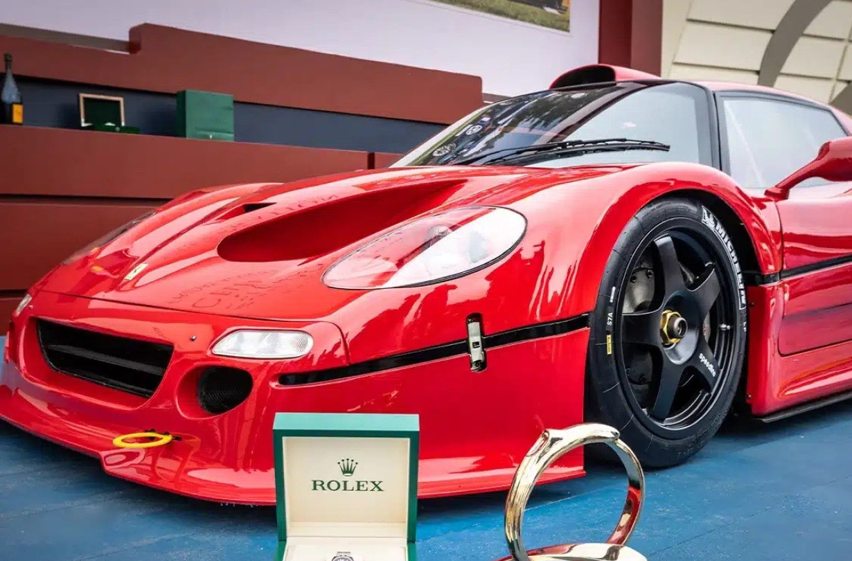 Τακτικά συμμετέχει σε εκδηλώσεις όπως το Concours d’Elegance και το Cavallino Classic. Ferrari F50 GT1