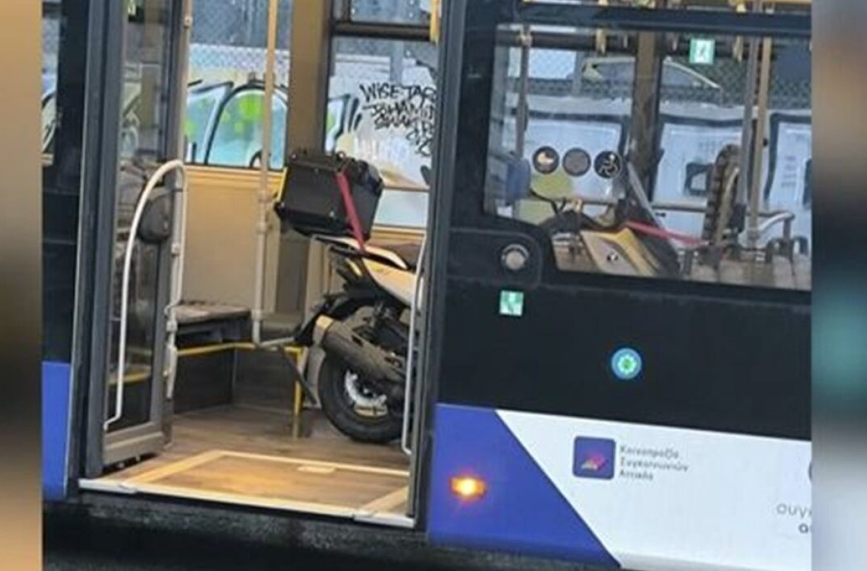 Δεν μπορούμε να μην αναγνωρίσουμε τη δημιουργικότητα του οδηγού, προκειμένου να συνδυάσει το πάθος του για τις μηχανές με την αγάπη του για τα λεωφορεία! λεωφορείο
