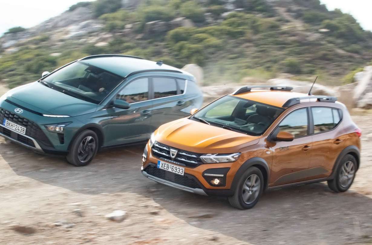 LPG vs Βενζίνη: Dacia Sandero Stepway 1.0 TCe LPG vs Hyundai Bayon 1.2 MPi 84 PS, photo credit DRIVE Media/Thanassis Koutsogiannis