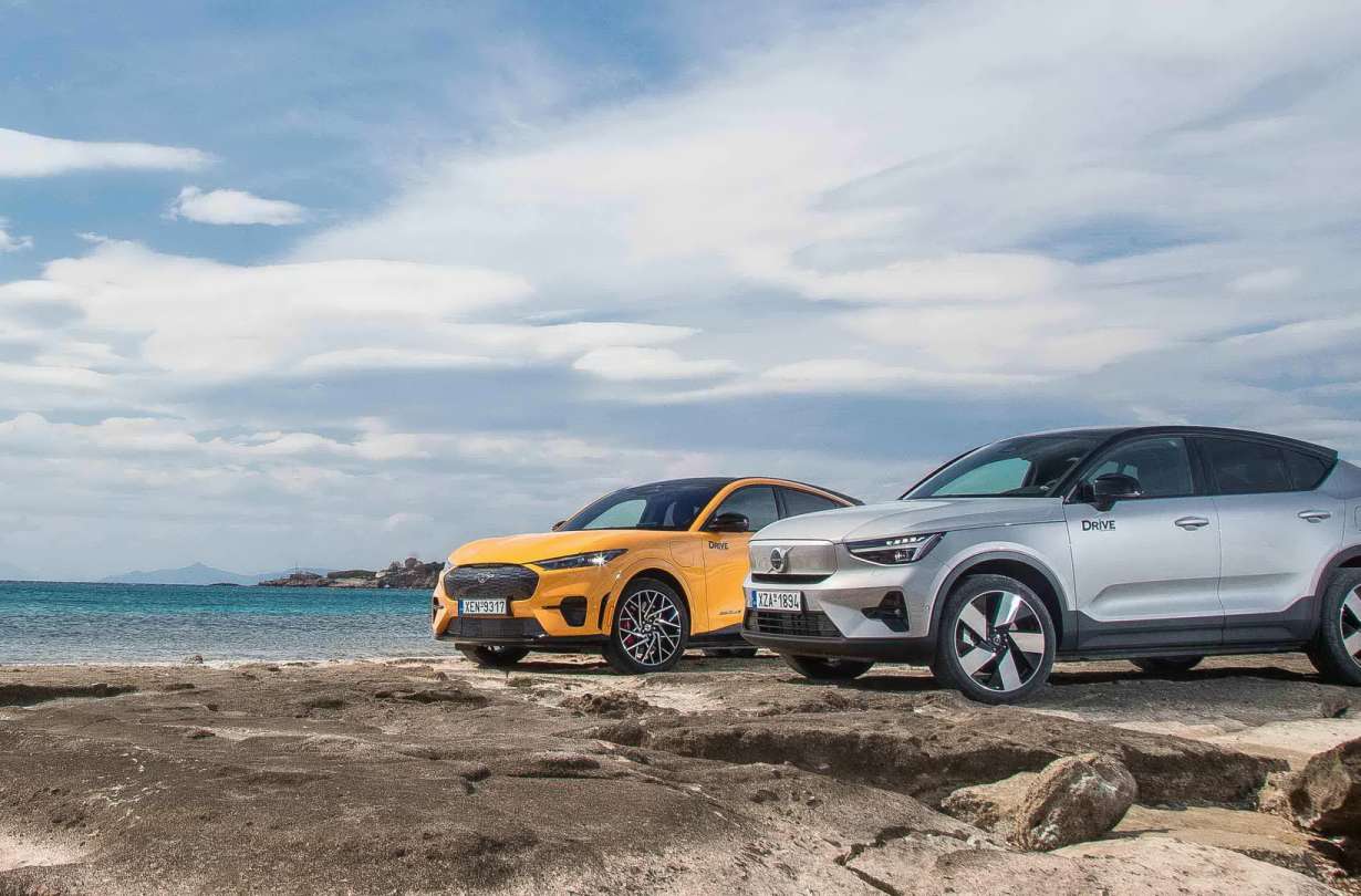 Feature Test Drive, ηλεκτρικά κουπέ SUV: Ford Mustang Mach-E GT vs Volvo C40 Recharge P8/Photo credits DRIVE Media Group/Thanassis Koutsogiannis