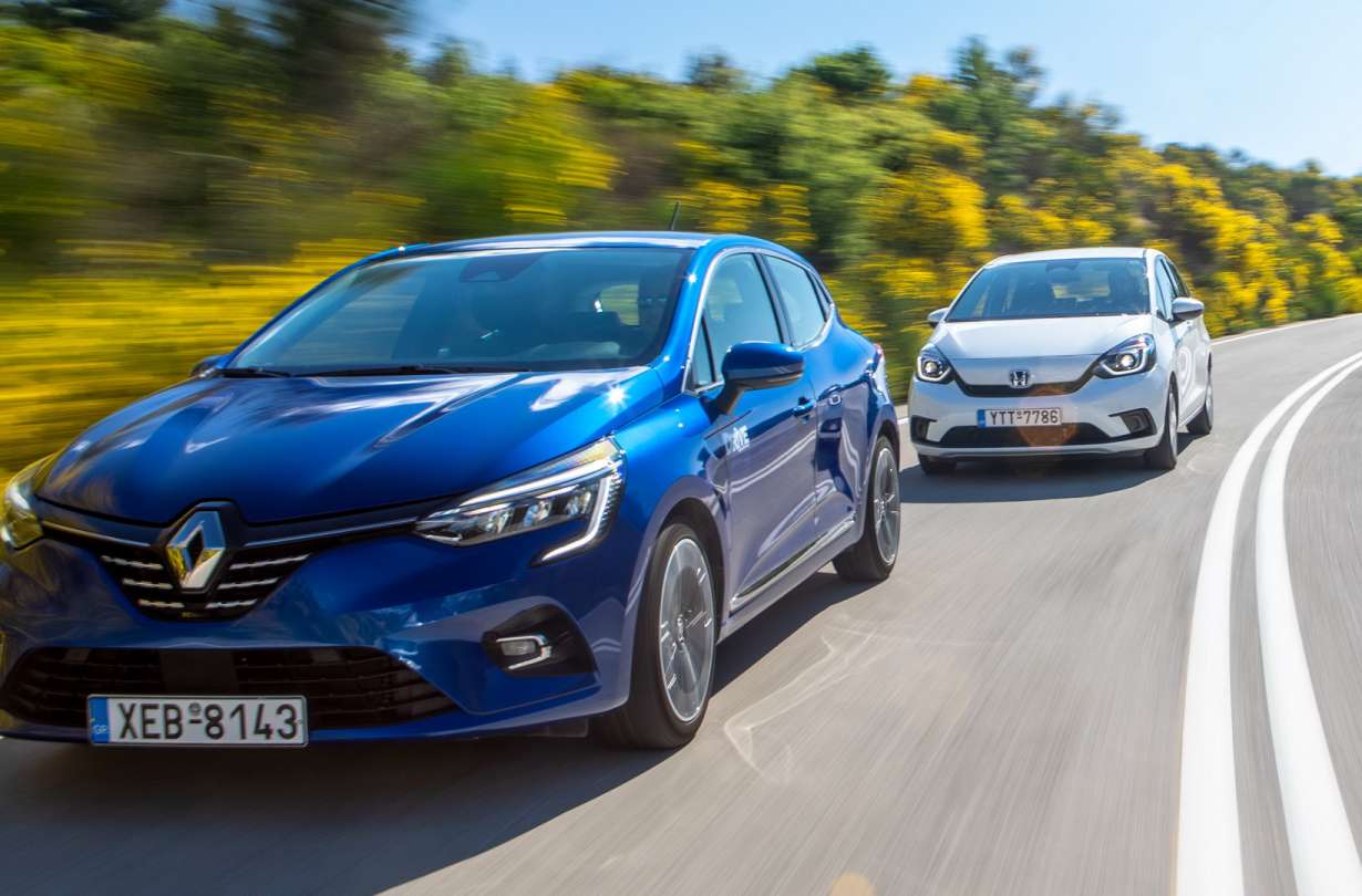 Συγκρίνουμε υβριδικά σουπερμίνι: Honda Jazz e:HEV vs Renault Clio E-Tech, Photo credits DRIVE Media Group/Fotini Pimpa Συγκρίνουμε υβριδικά σουπερμίνι: Honda Jazz e:HEV vs Renault Clio E-Tech, Photo credits DRIVE Media Group/Fotini Pimpa